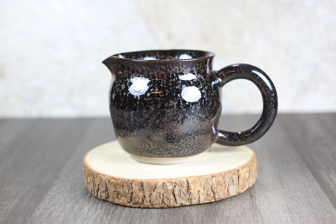【秋冬好礼】天目釉 手拉坏茶海 公道杯 莺歌名家叶敏祥手作 - 茶具/茶杯 - 瓷 