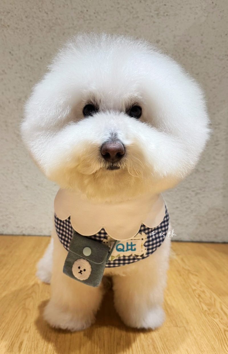 x布衣样x清新格纹逃课小书包领巾/宠物领巾 - 订制抱枕/饰品 - 棉．麻 