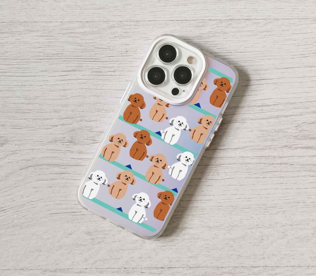 免费加名字炫彩雷射玩具贵妇手机壳iphone 16 15 14 pro max plus - 手机壳/手机套 - 塑料 多色