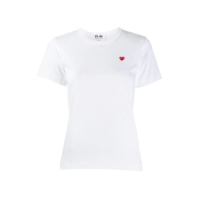 PLAY COMME DES GARÇONS T-shirt - 女装 T 恤 - 棉．麻 白色