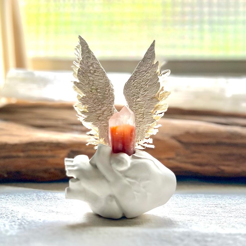 极稀有 孪生维纳斯水晶 Red Rutilated Quartz 附底座 - 摆饰 - 水晶 红色