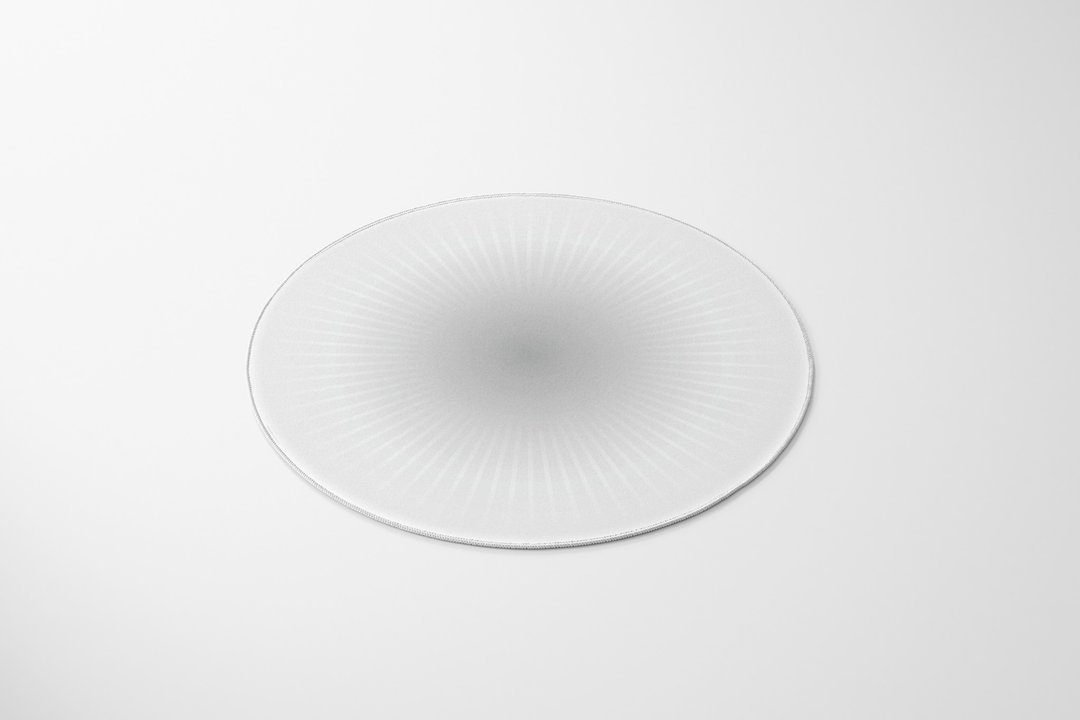【预购至2022/9/19日止】白色环柄菇伞-法兰绒地毯100x100cm - 地垫/地毯 - 棉．麻 白色