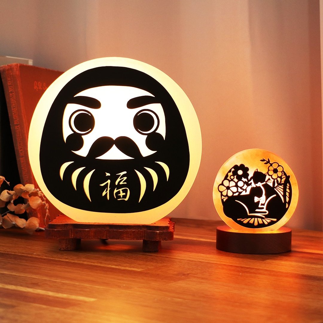 大剪影 I 日本福神 盐灯 I 福气满满 好运 提升能量 I 盐灯 - 灯具/灯饰 - 其他材质 