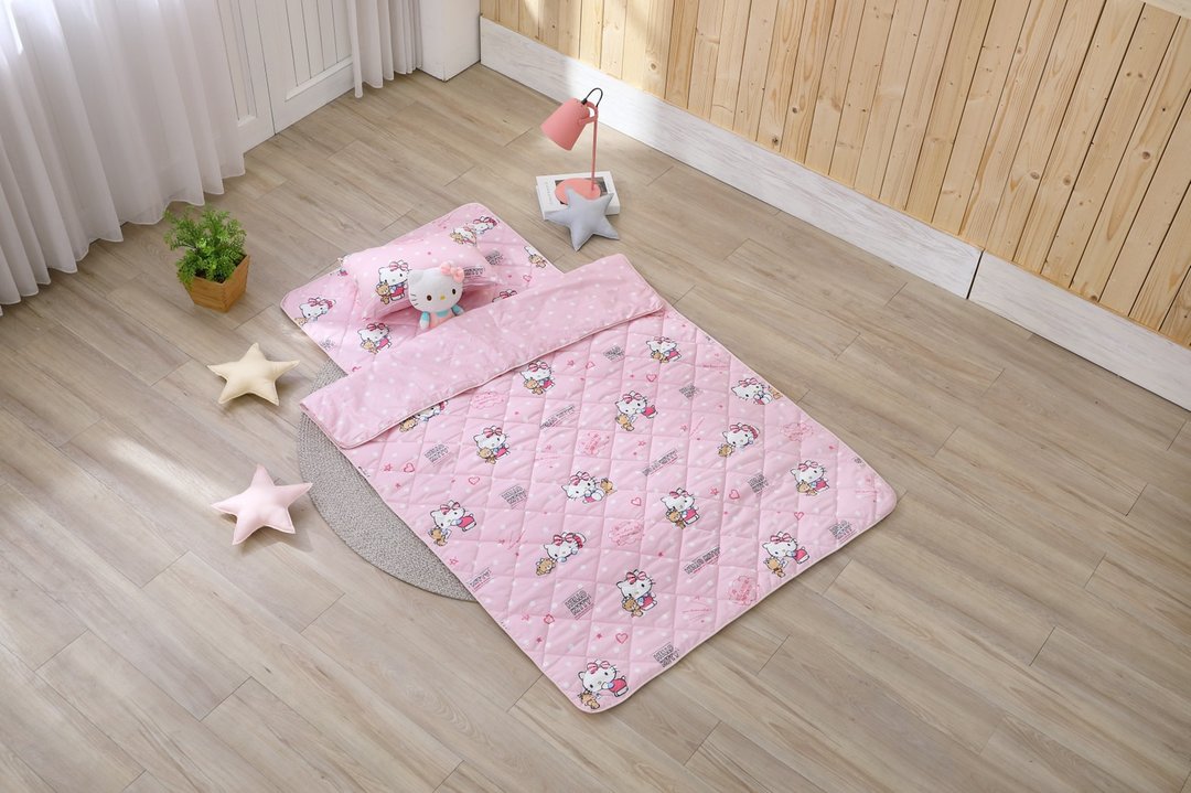 快速出货-Hello Kitty-睡垫三件组-儿童睡袋 - 婴儿床上用品 - 棉．麻 
