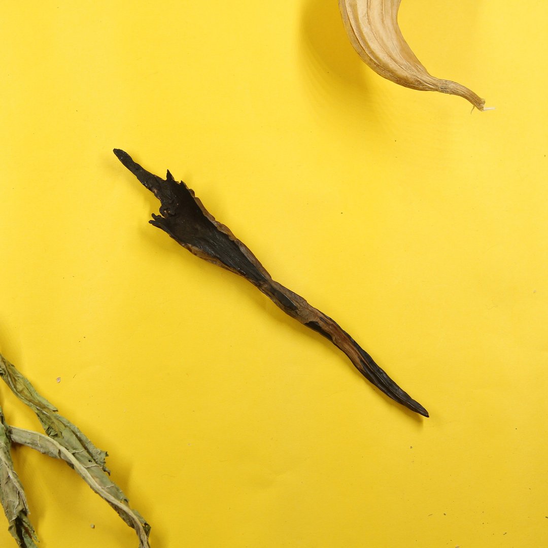 手工孤品原创新中式原始粗旷古朴雕刻自然肌理血檀木头木质发簪子 - 其他 - 木头 红色