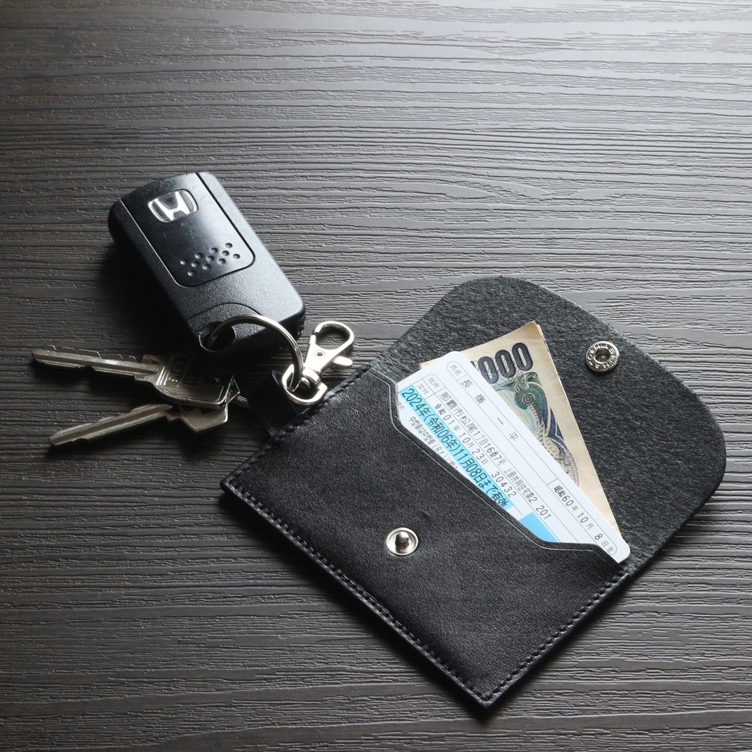 Commuter pass / card / key chain TAKE take - 证件套/卡套 - 真皮 黑色