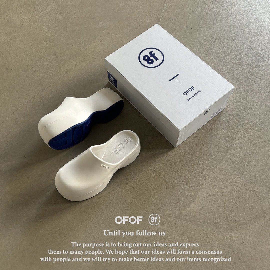 OFOF 1F - 燕麦白 - 穆勒鞋 - 防水材质 白色