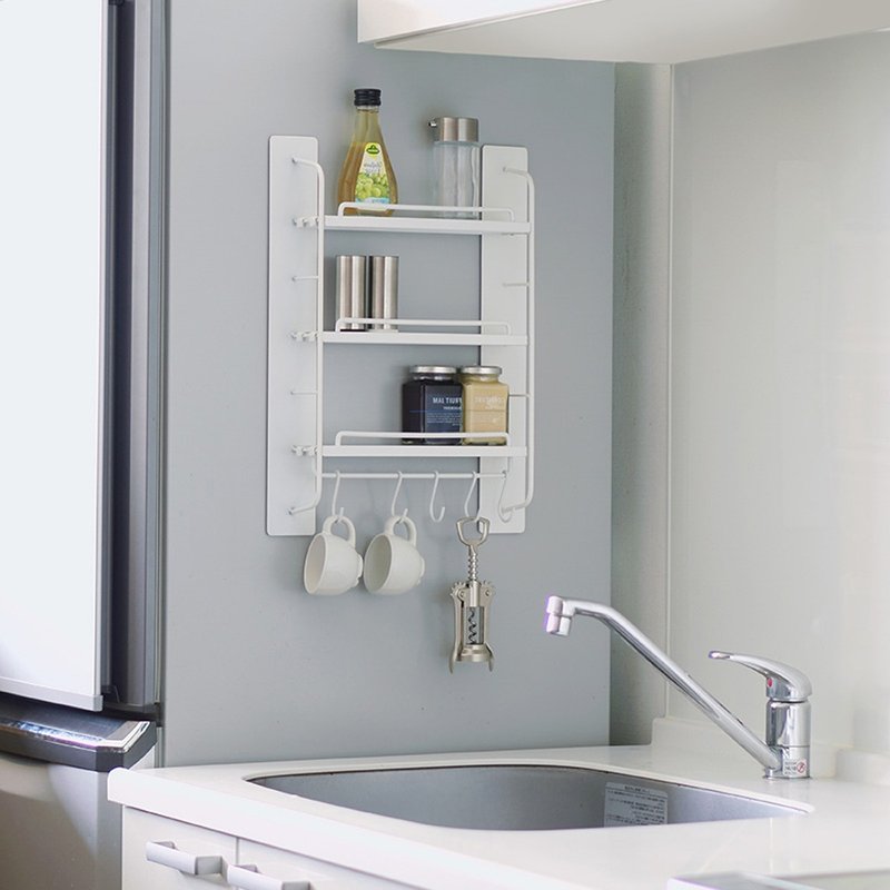 磁吸式侧挂活动勾置物架－DIY - 置物架/篮子 - 其他材质 白色