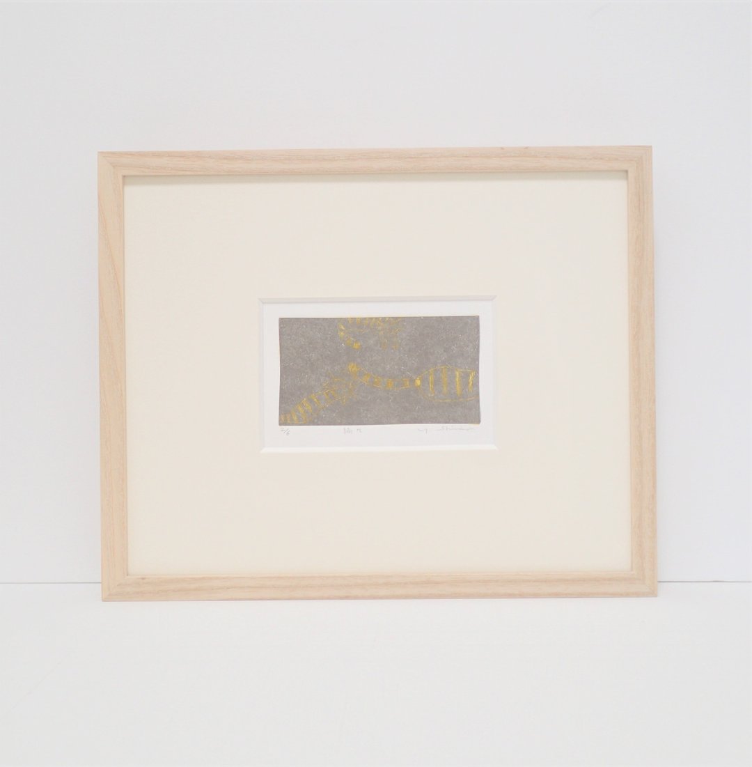 Copperplate engraving [stripes yellow] sheet only - 海报/装饰画/版画 - 纸 黄色