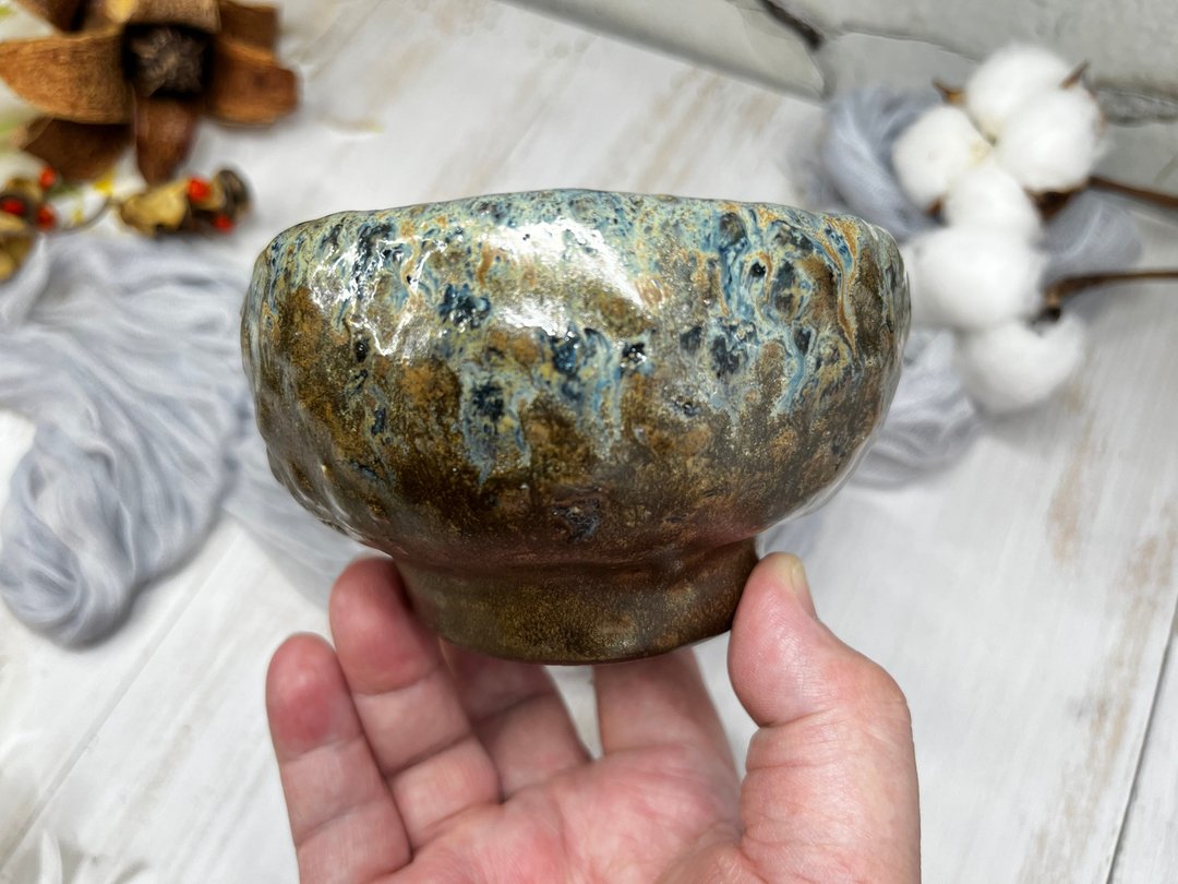 手作 手捏陶 柴烧茶碗 茶杯 点心碗 - 茶具/茶杯 - 陶 
