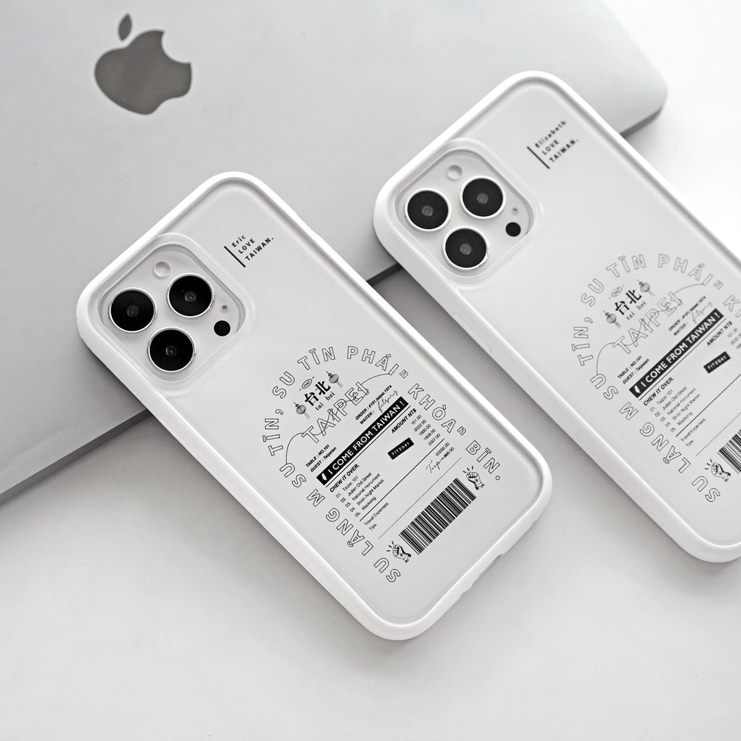 【定制化】城市收据 - 手机载具条码 | iPhone手机壳 - 手机壳/手机套 - 塑料 白色