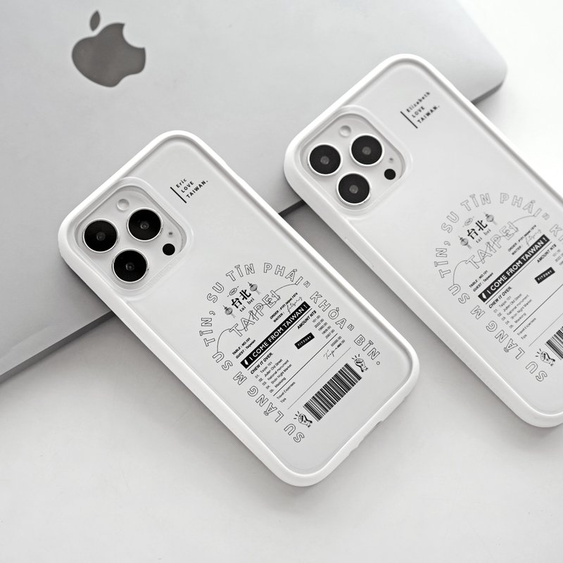 【定制化】城市收据 - 手机载具条码 | iPhone手机壳 - 手机壳/手机套 - 塑料 白色