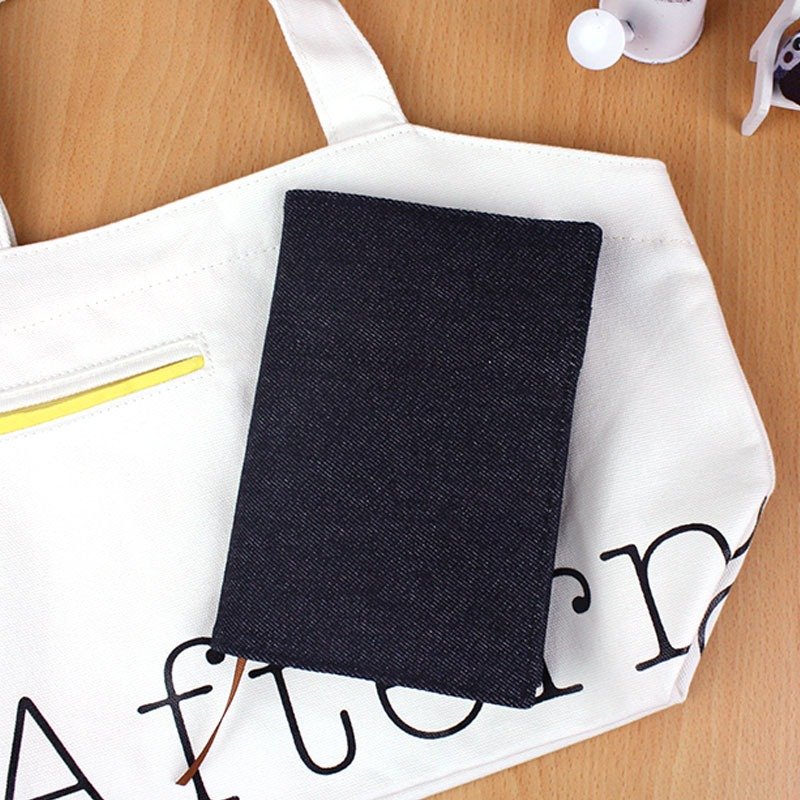 Chuyu A6/50K可调式牛仔布书衣/书皮/书套/多功能/附笔插 - 书衣/书套 - 其他材质 黑色