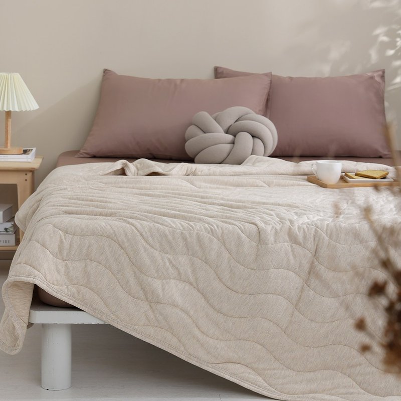 HOYACASA 莫代尔针织凉感夏被-摩卡棕(150×210cm) - 被子/毛毯 - 环保材料 咖啡色