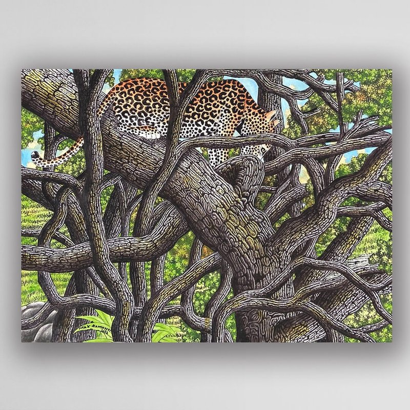 【V401 潜伏】坦桑尼亚手绘画作，挂画 - 海报/装饰画/版画 - 其他材质 