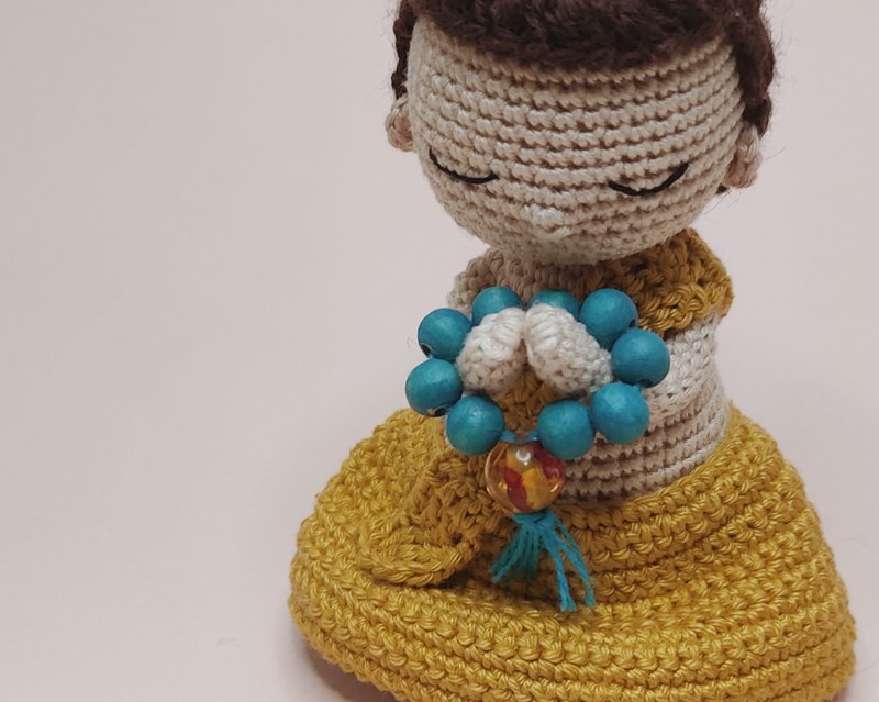 佛像毛绒公仔可爱餐桌摆件创意礼物 - 摆饰 - 棉．麻 黄色