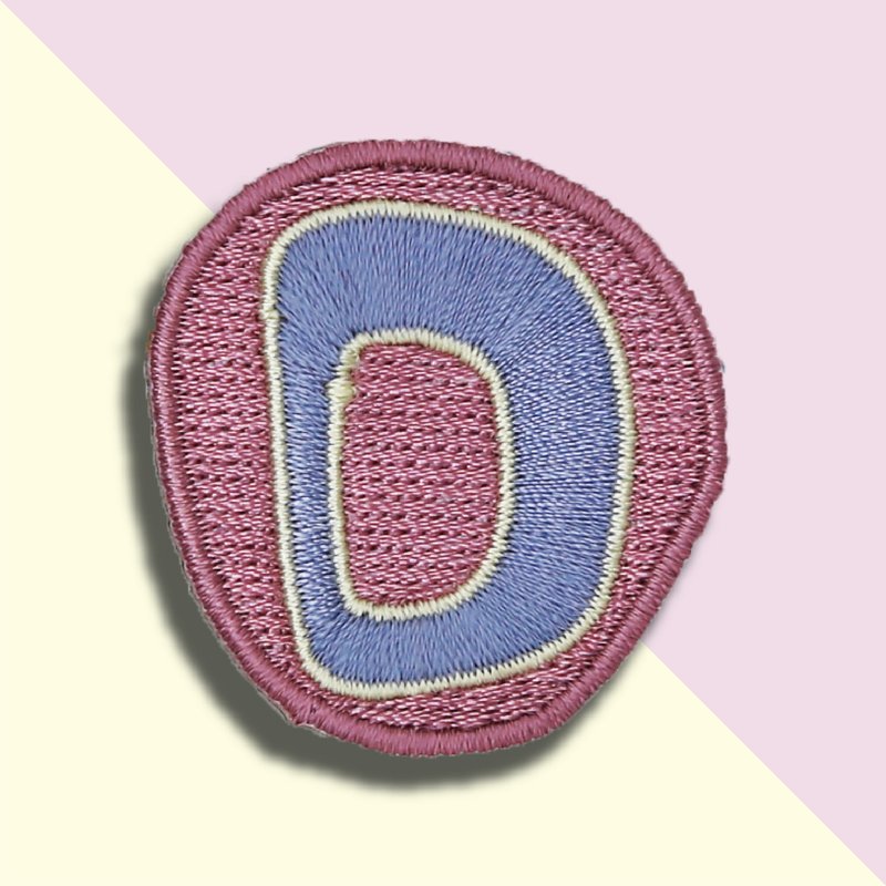 童趣刺绣贴-D - 徽章/别针 - 绣线 紫色