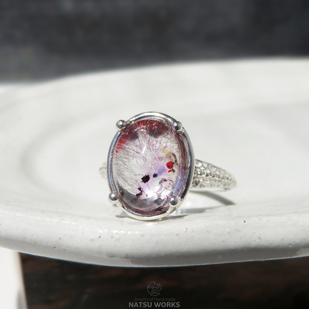 石英戒指 / Super Seven type Quartz Ring - 戒指 - 宝石 紫色