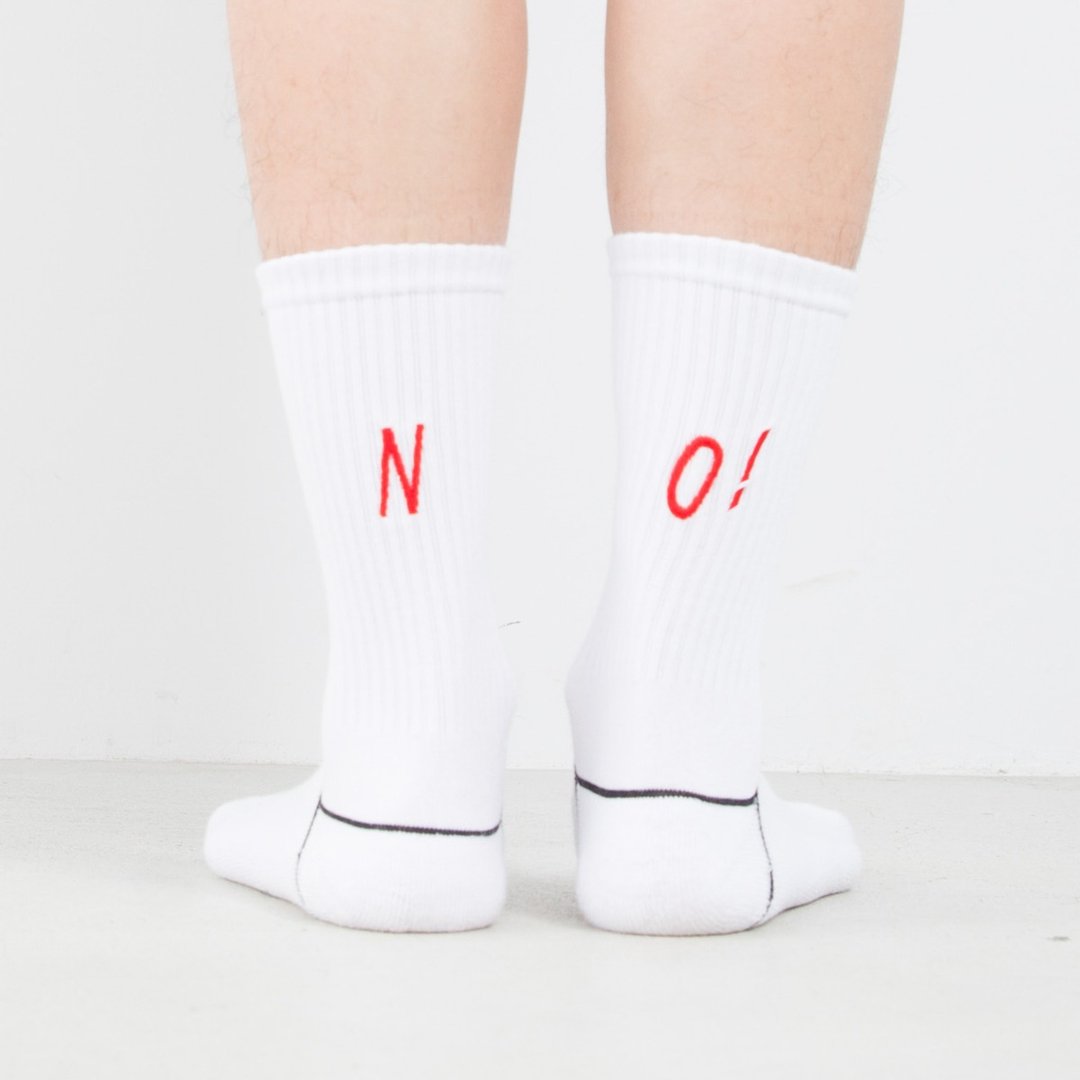 NO! 白色 中性袜子 - 袜子 - 棉 白色