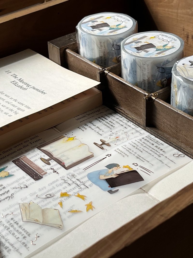 Light in the book _ 雾面PET纸胶带 - 纸胶带 - 塑料 白色