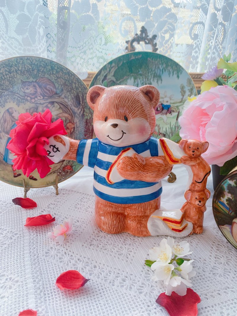 英国制手工造型古董壶手工手绘壶 小熊造型花茶壶咖啡壶果汁壶 - 茶具/茶杯 - 瓷 多色