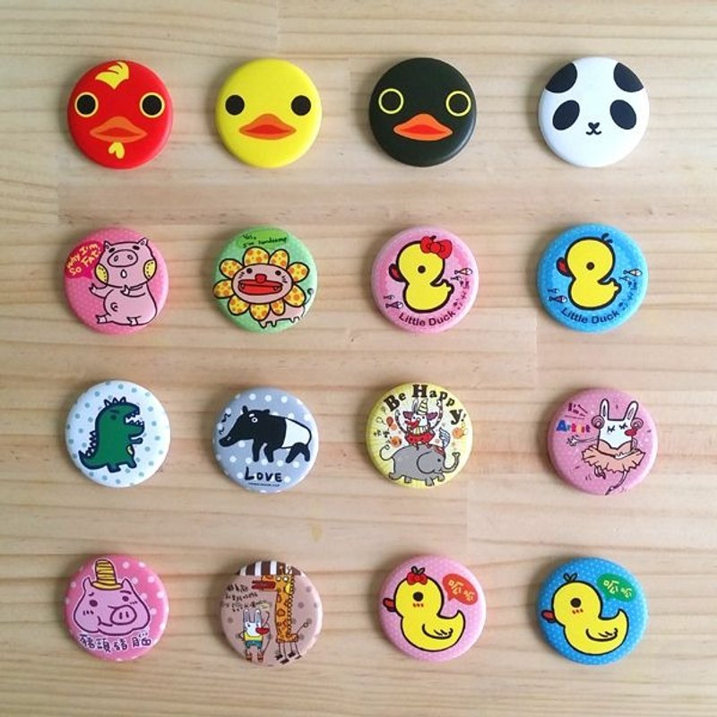 1212玩乐设计 逗趣 胸章 -欢乐动物系列 任意选 - 徽章/别针 - 防水材质 多色