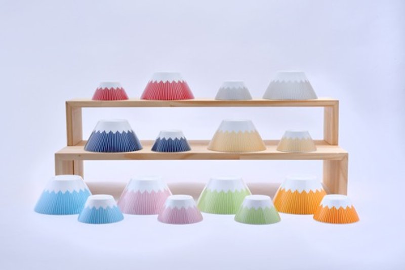 富士山陶瓷碗 绿色 - 碗 - 陶 绿色