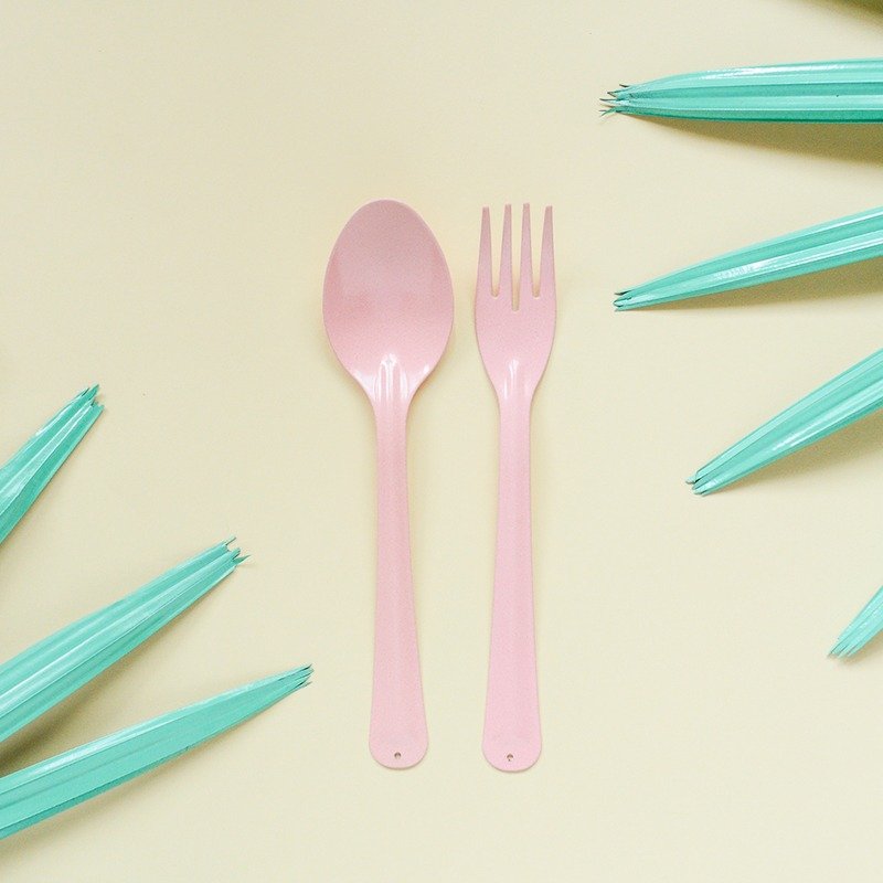 繽紛派對叉匙組-粉紅色 - 餐刀/叉/匙组合 - 珐琅 粉红色