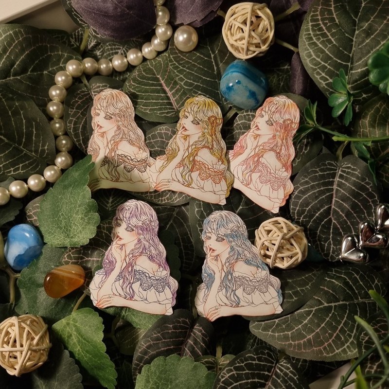 诞生石-翡翠 珍珠 - 贴纸 - 纸 