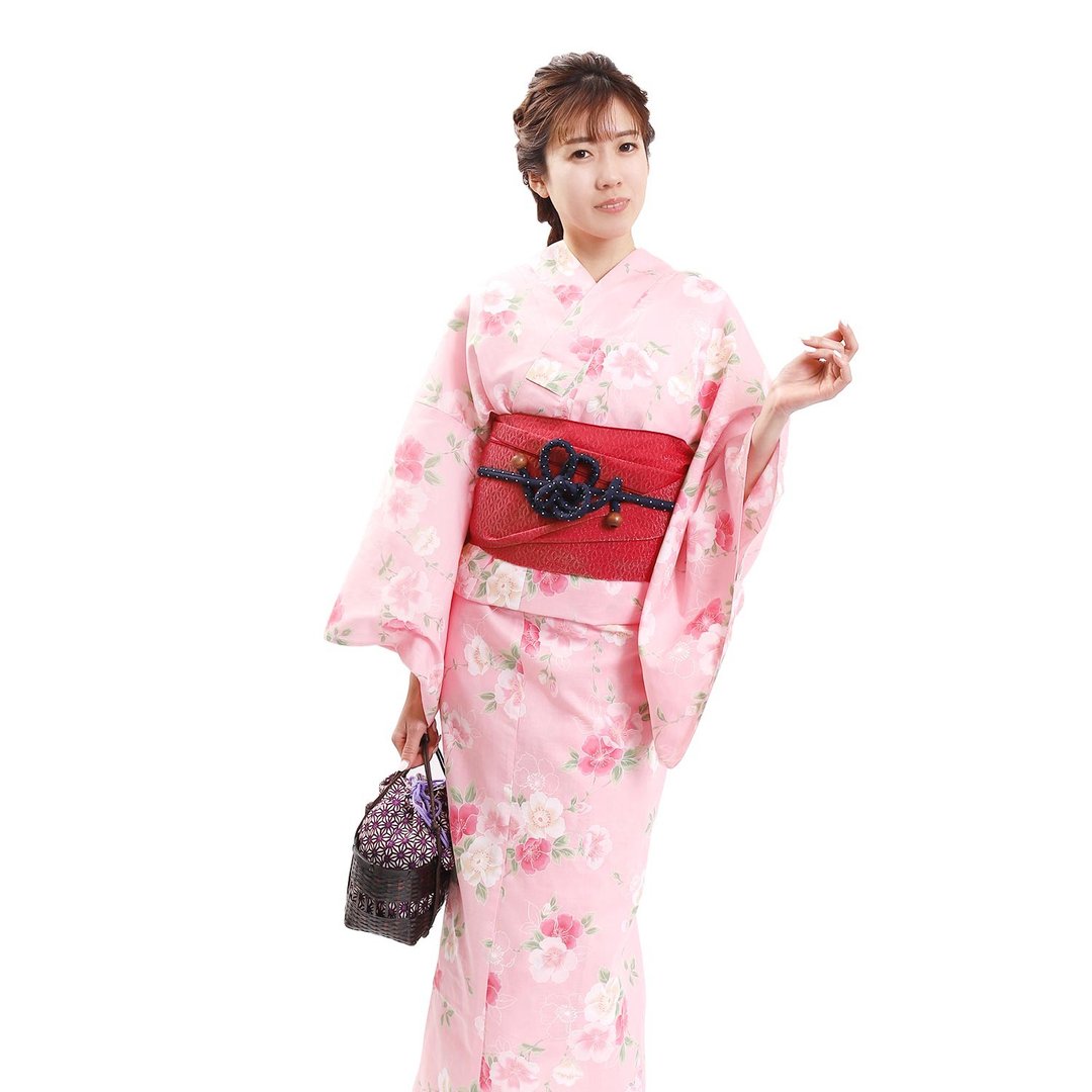 日本 和服 女性 浴衣 腰带 2件组 F Size X25-210 yukata - 其他 - 棉．麻 粉红色