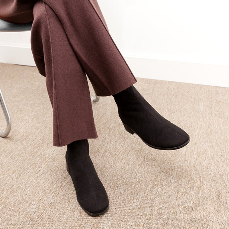 SPUR Basic Slim Ankle QA7026 黑色A - 女款短靴 - 人造皮革 黑色