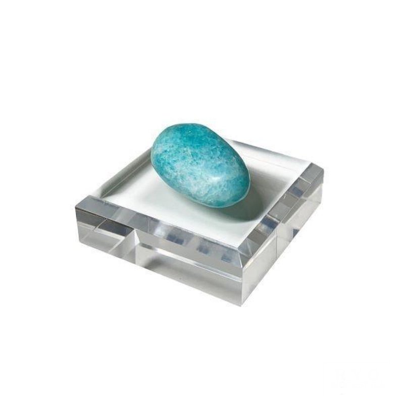 Acrylic Block Luxury Chamfered SLOPE w50 x 50 x H15mm Set of 2 - 收纳用品 - 压克力 透明