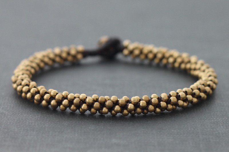 圆形实心黄铜手镯脚踝Hippy脚踝首饰嬉皮士 - 脚链/脚环 - 铜/黄铜 金色