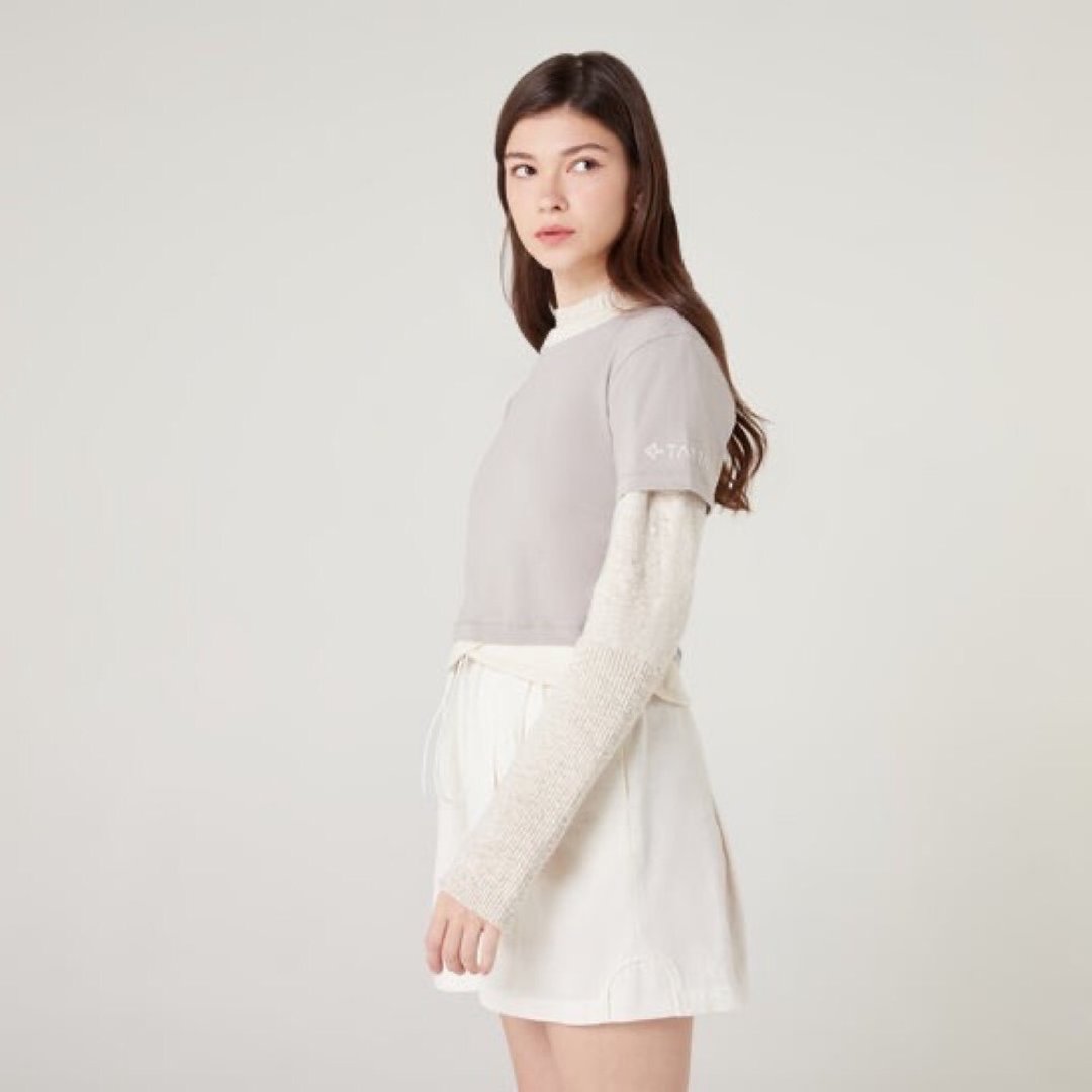 Softcream Crop Top - 女装 T 恤 - 棉 多色