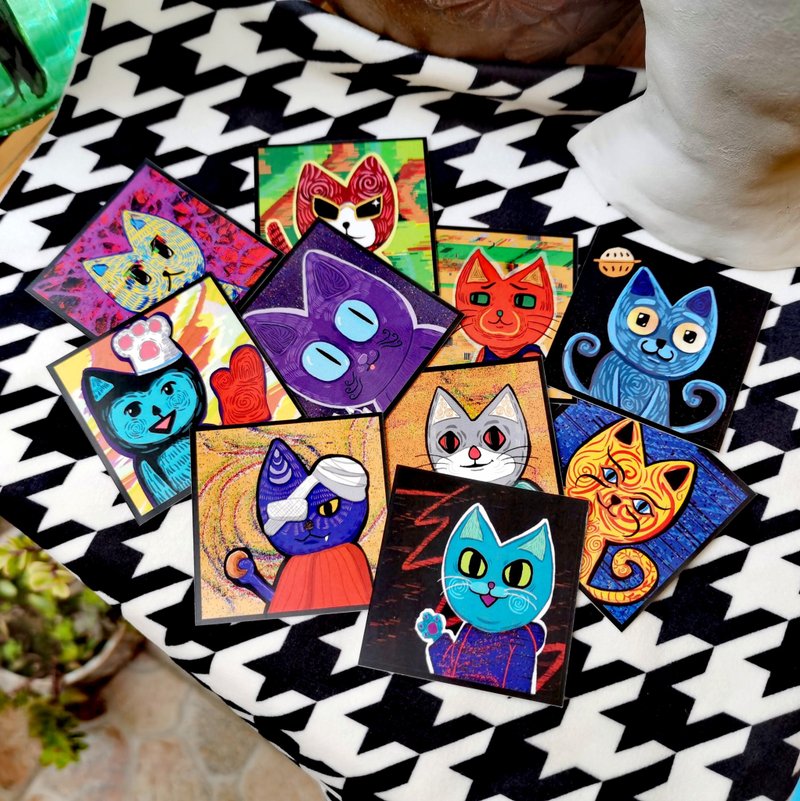 艺术家Alu合作款插画贴纸10pcs/pack - 贴纸 - 其他材质 多色
