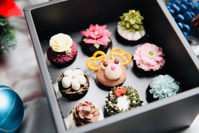 2020耶诞嘉年华九入迷你杯子蛋糕精致礼盒组 - 蛋糕/甜点 - 新鲜食材 红色