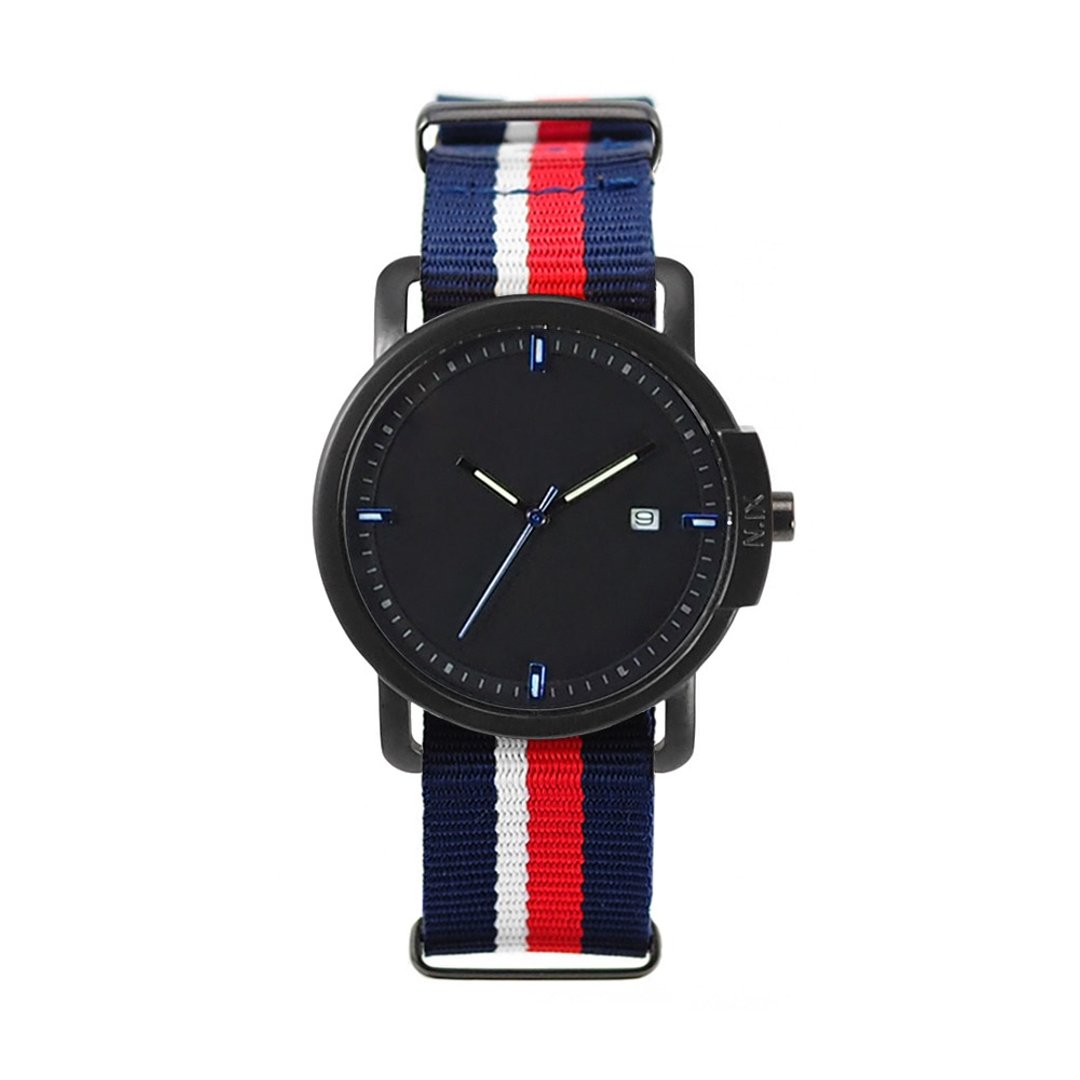 Minimal Watches: Ocean Project - Ocean01-Nylon. - 女表 - 真皮 黑色