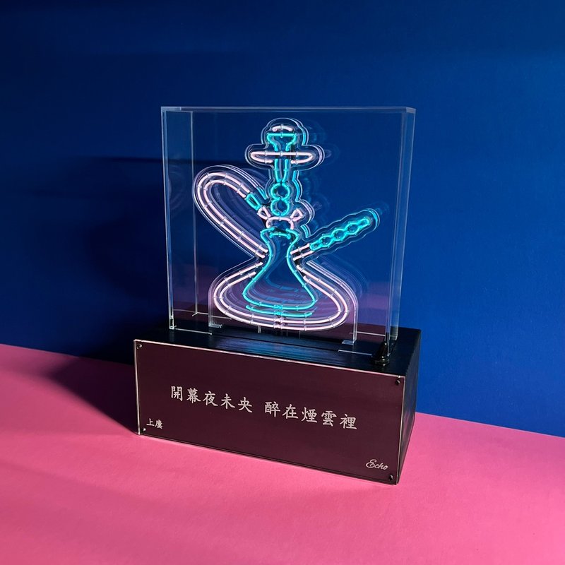 定制化礼物 手工制作字灯 图案 LOGO LED neon 霓虹灯 礼物订制 - 灯具/灯饰 - 软木/水松木 蓝色