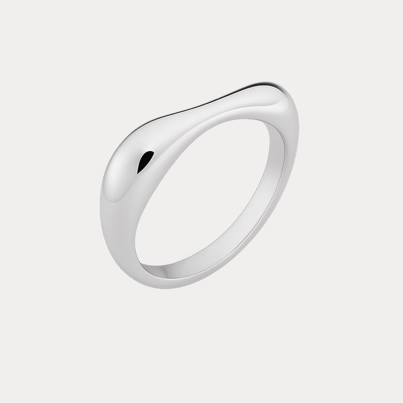 dashbrand DJ05-RG Melt Ring (Minimal Jewelry) 纯银戒指 极简 silver925 - 戒指 - 纯银 银色