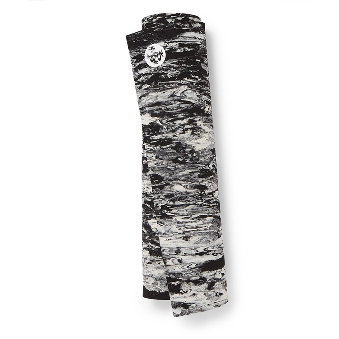 【Manduka】RHEO Mat 双面健身垫 8mm - Black White Marble - 瑜珈垫 - 其他材质 黑色