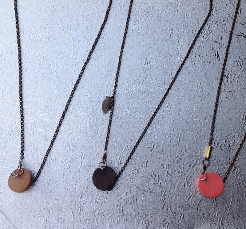 项链∞可变化的立体圆 - 项链 - 木头 多色