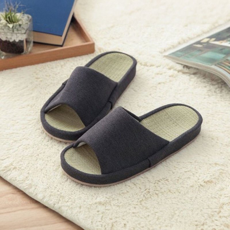 【天然材质】足弓支撑蔺草室内拖鞋 蔺草拖鞋清爽透气舒适 - 室内拖鞋 - 植物．花 