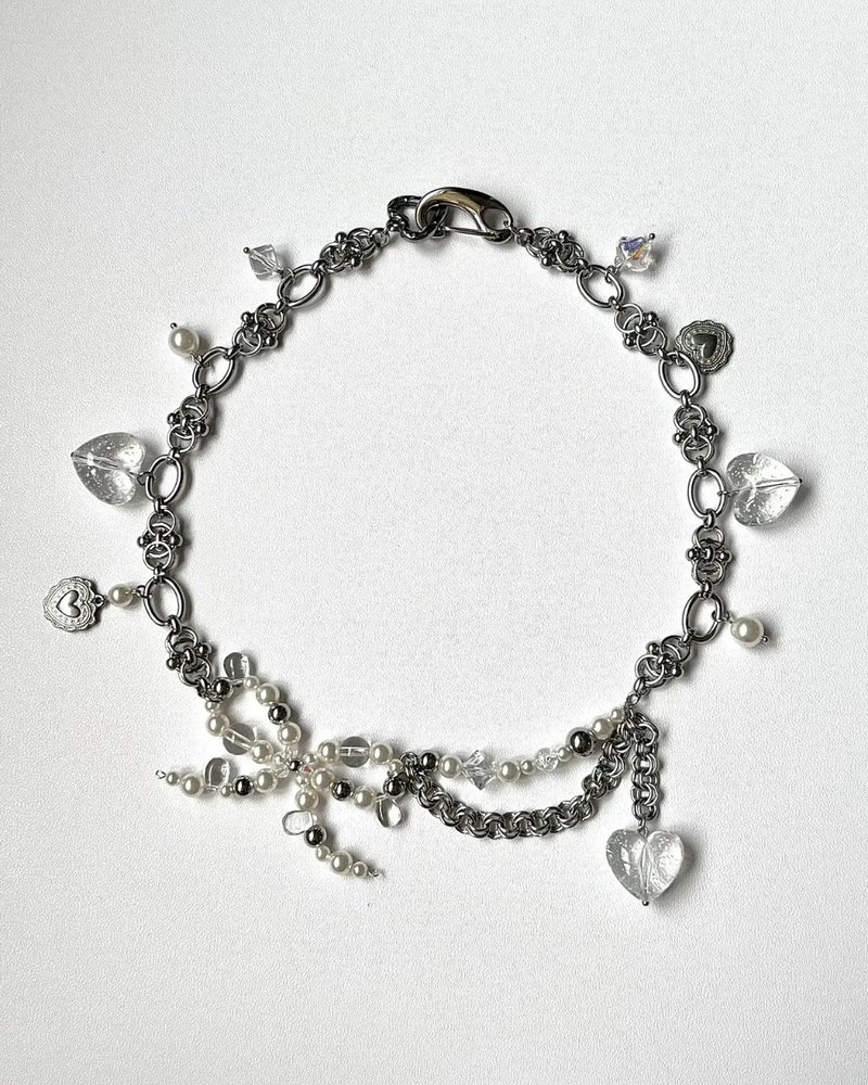 Bubble Heart Necklace丨清新泡泡心形项链 - 项链 - 珍珠 