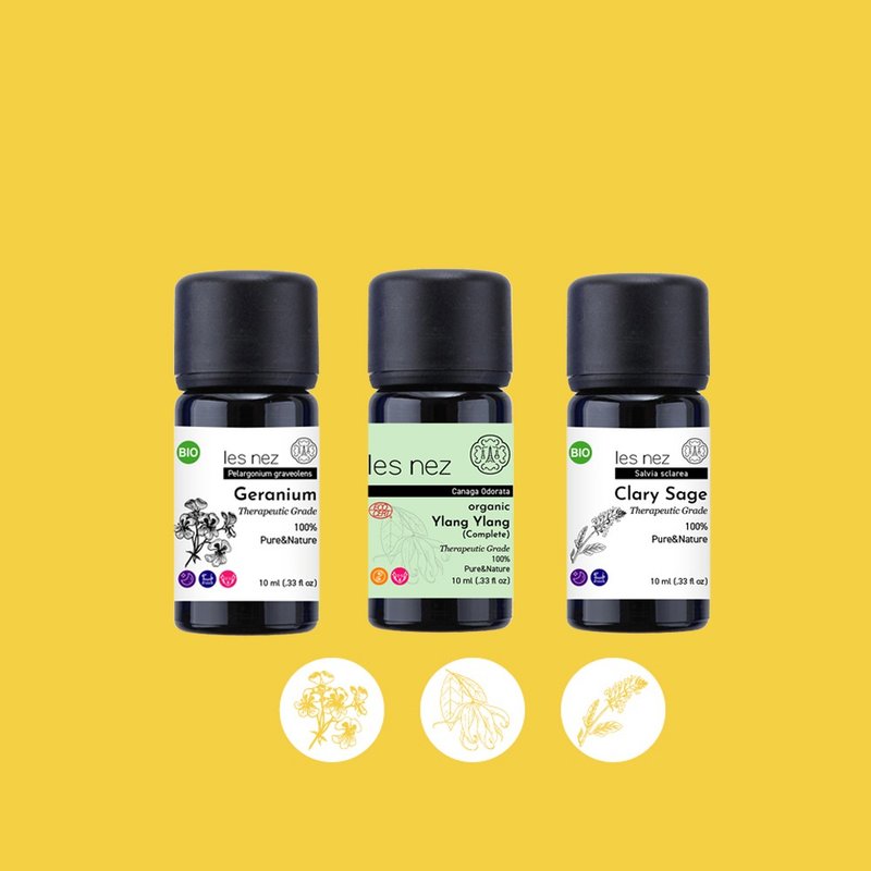 【Les nez 香鼻子】亲密桃花源 三入精油组盒 - 香薰/精油/线香 - 精油 黑色