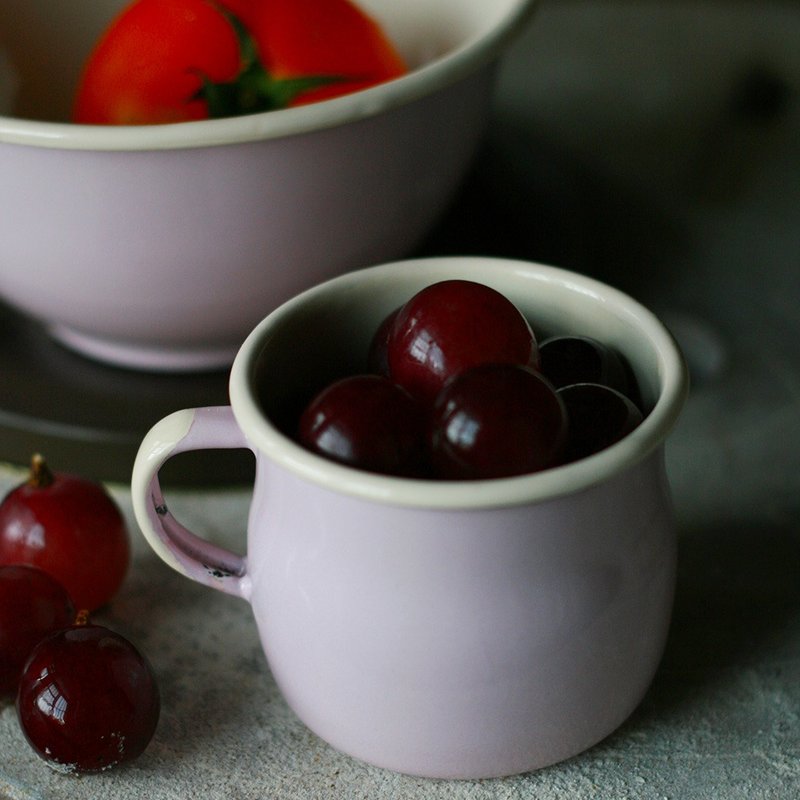 波兰Emalia Olkusz珐琅大肚杯350ml(雾粉) (FDN000477) - 咖啡杯/马克杯 - 珐琅 粉红色