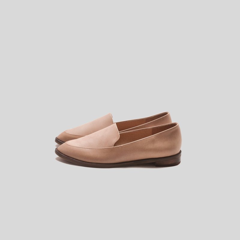 【sample sale】尖头乐福鞋 BN10驼-出清商品售出后只换货 - 女款牛津鞋/乐福鞋 - 真皮 咖啡色