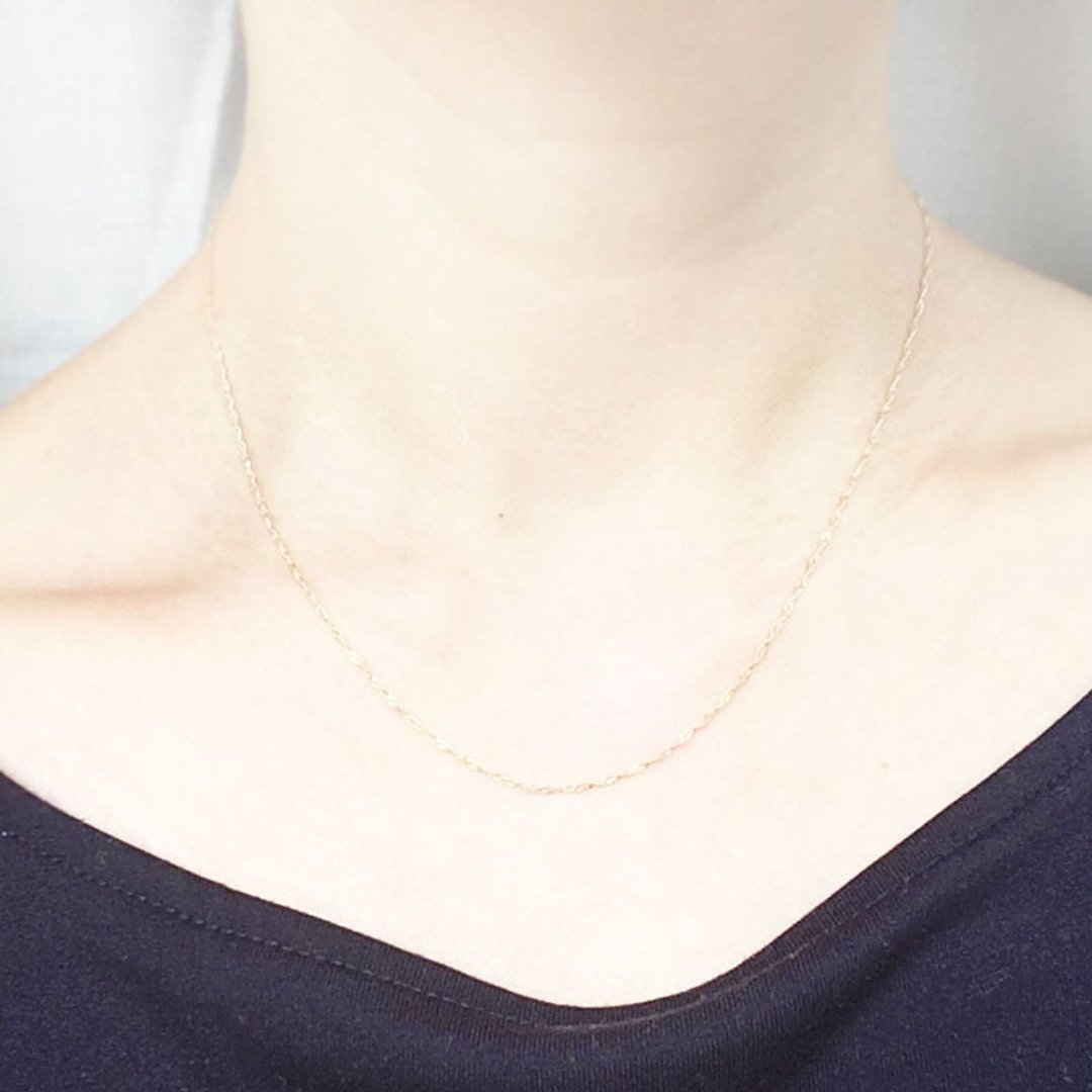 K10YG Design Chain Necklace - 项链 - 贵金属 金色