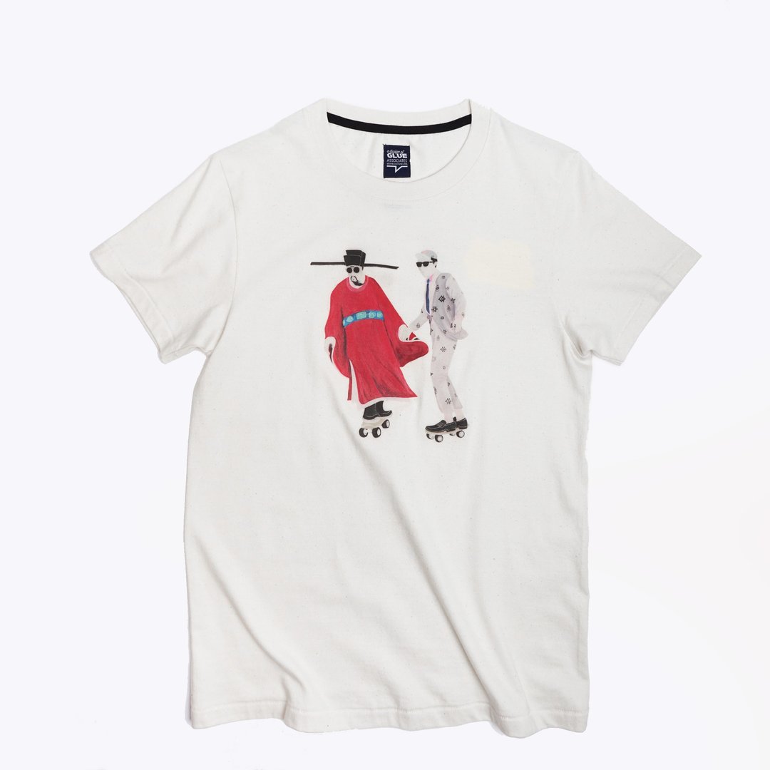 GLUE x zishi 有机棉无侧缝圆领T-恤T-shirt 红衣大官 男女合穿 - 男装上衣/T 恤 - 棉 