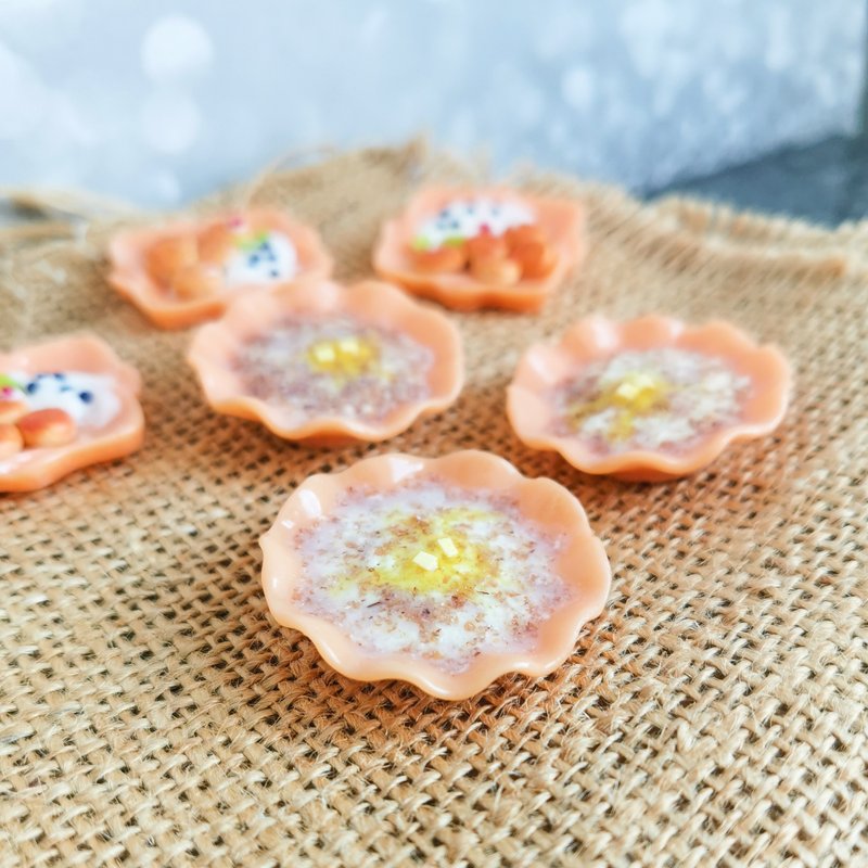 芭比食物 1:6 燕麦粥 玩具屋食物 英式早餐 - 其他 - 粘土 多色