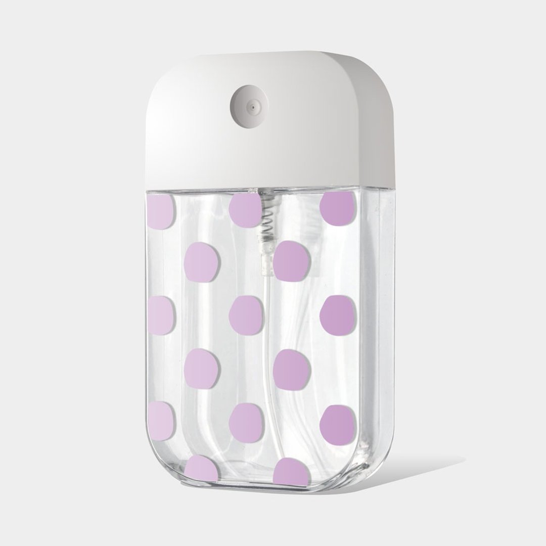 紫色圆点 酒精瓶 防疫用品 收纳 分装 卡片式 PU039 - 收纳用品 - 塑料 紫色